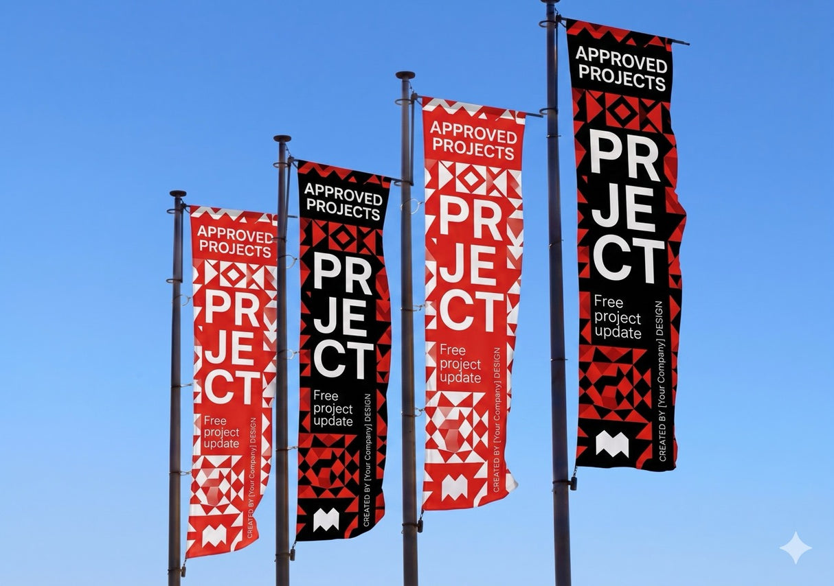 Custom Corporate Vertical Flags