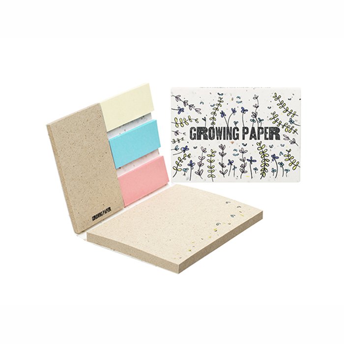 COMBS2 - Seeds paper soft cover memo pad with your design on each sticky note