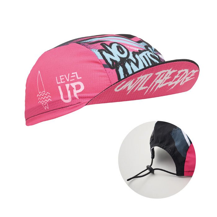 MH2339 - Full colour adult cycling cap with cord closure.