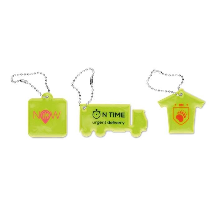 MK2024 - Promotional custom shape reflective keychain