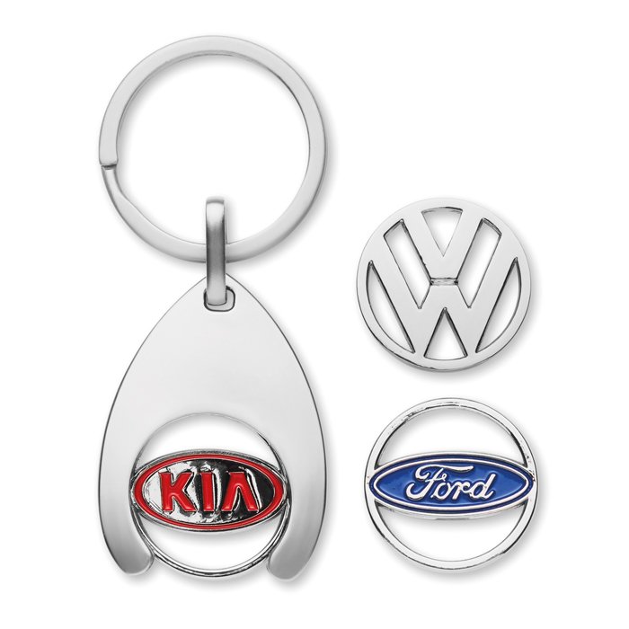 MK4010 - Claw shape token key chain with enamel-, printed and die-cast token options