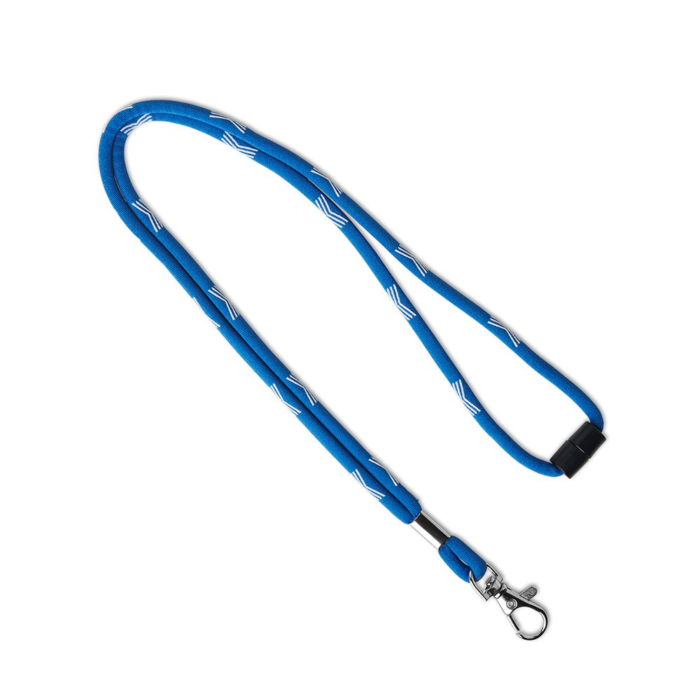 ML1006 - Polyester woven cord lanyard with metal clamp