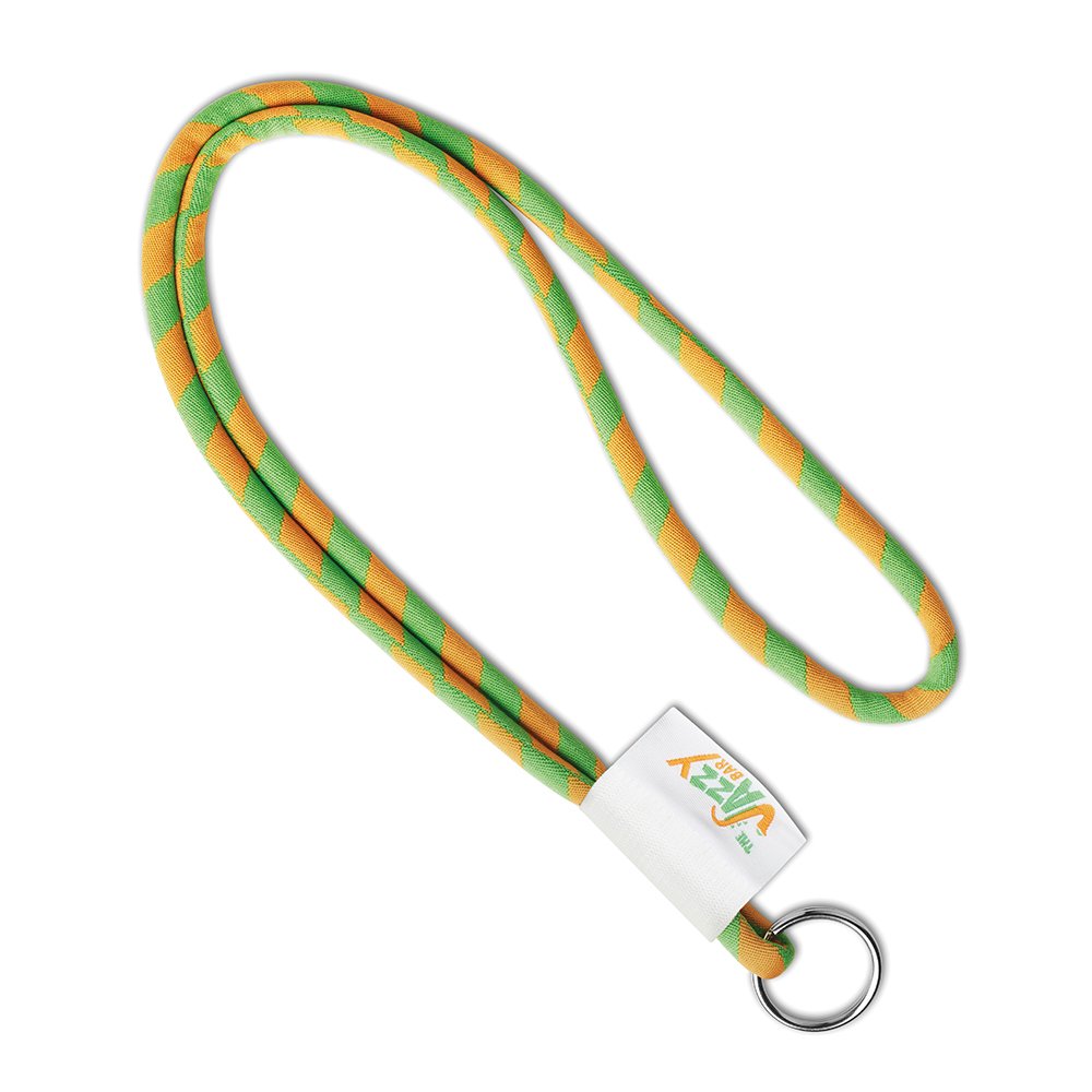 ML1009 - Polyester 2-tone cord lanyard with woven label