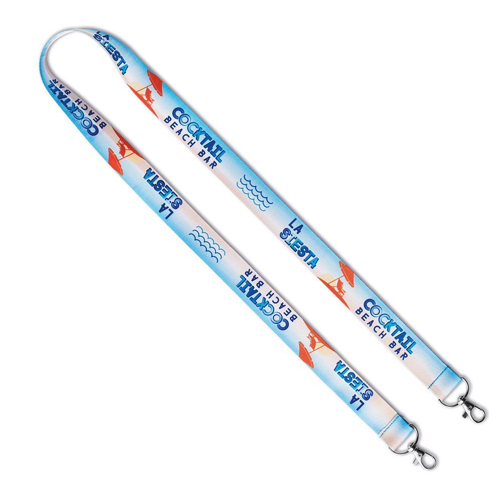 ML1016 - Polyester sublimation lanyard with 2 clips