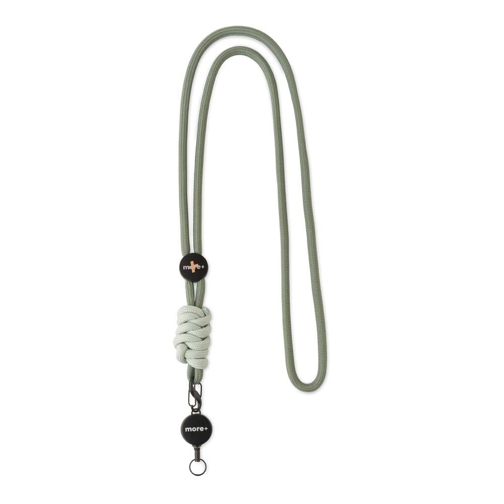 ML1604 - Contrast knot colour adjustable metal badge reel cord lanyard