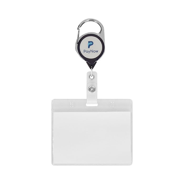 MLBR09 - Retractable badge reel with carabiner & logo (without belt clip).