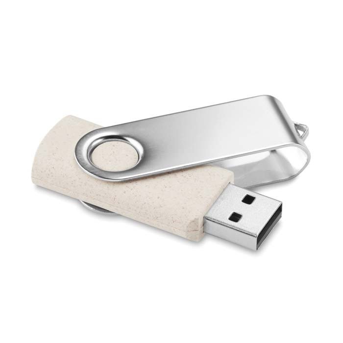 MO9871 - 2.0 or 3.0 USB flash drive with straw/PP casing. 1 to 64GB.