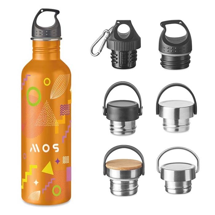 MS9475 - 750ml pantone matched single wall stainless steel bottles