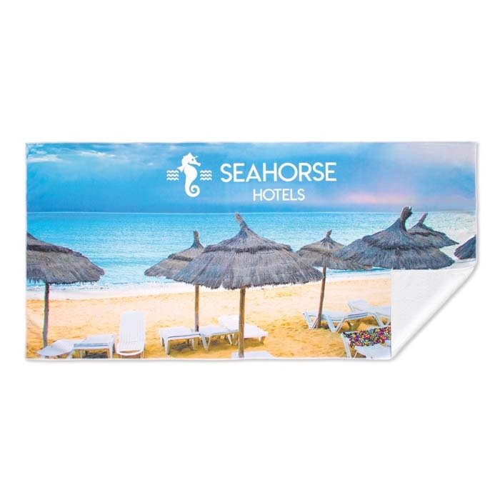 MT4003 - Full colour beach towel (100% microfiber) in 240gsm. Far East production. From 100pcs
