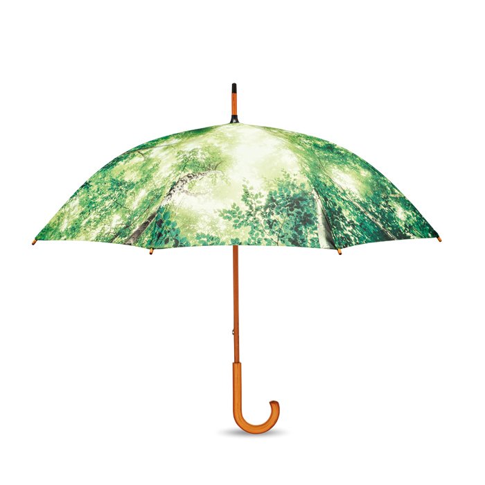 MU3005 - 23", Wooden umbrella. Manual open