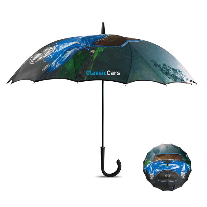 MU3108 - 23'' one-Panel-Umbrella with your uninterrupted (photoimmage) design