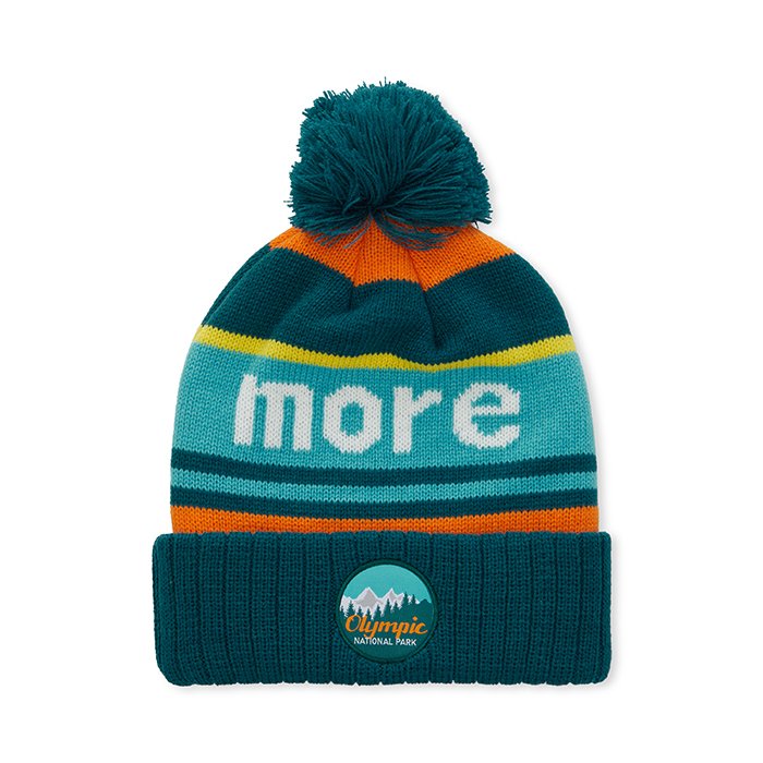 MW1016 - Acrylic custom pattern jacquard beanie with 3*1 rib knit cuff and a pompon. Up to 3 colours included!