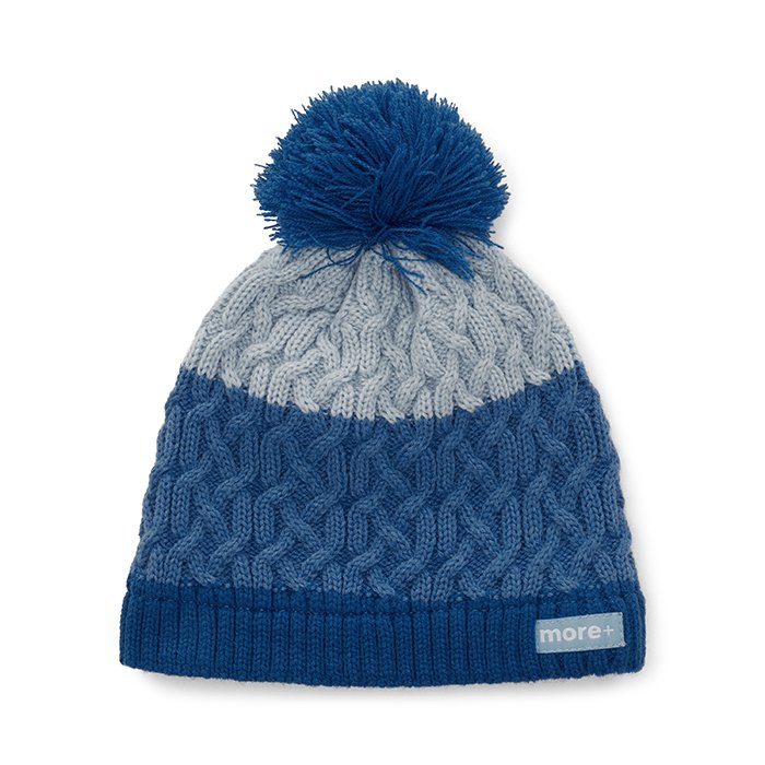 MW1027 - Braided cable beanie with 200gsm Shu velveteen lining, ribbed cuff and pom pom.
