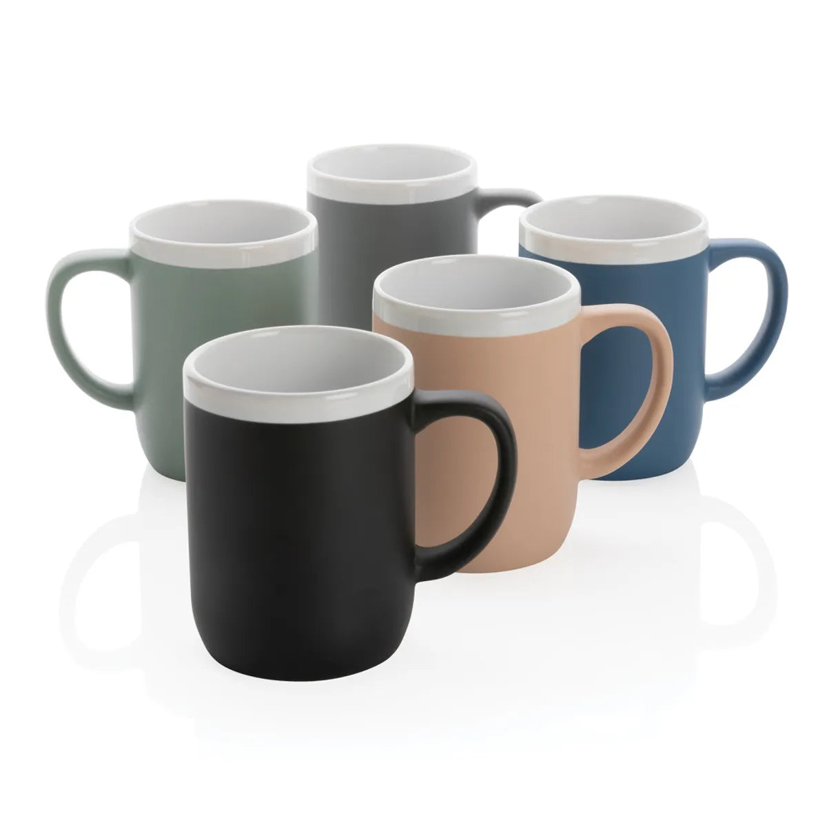 Ceramic Mug With White Rim