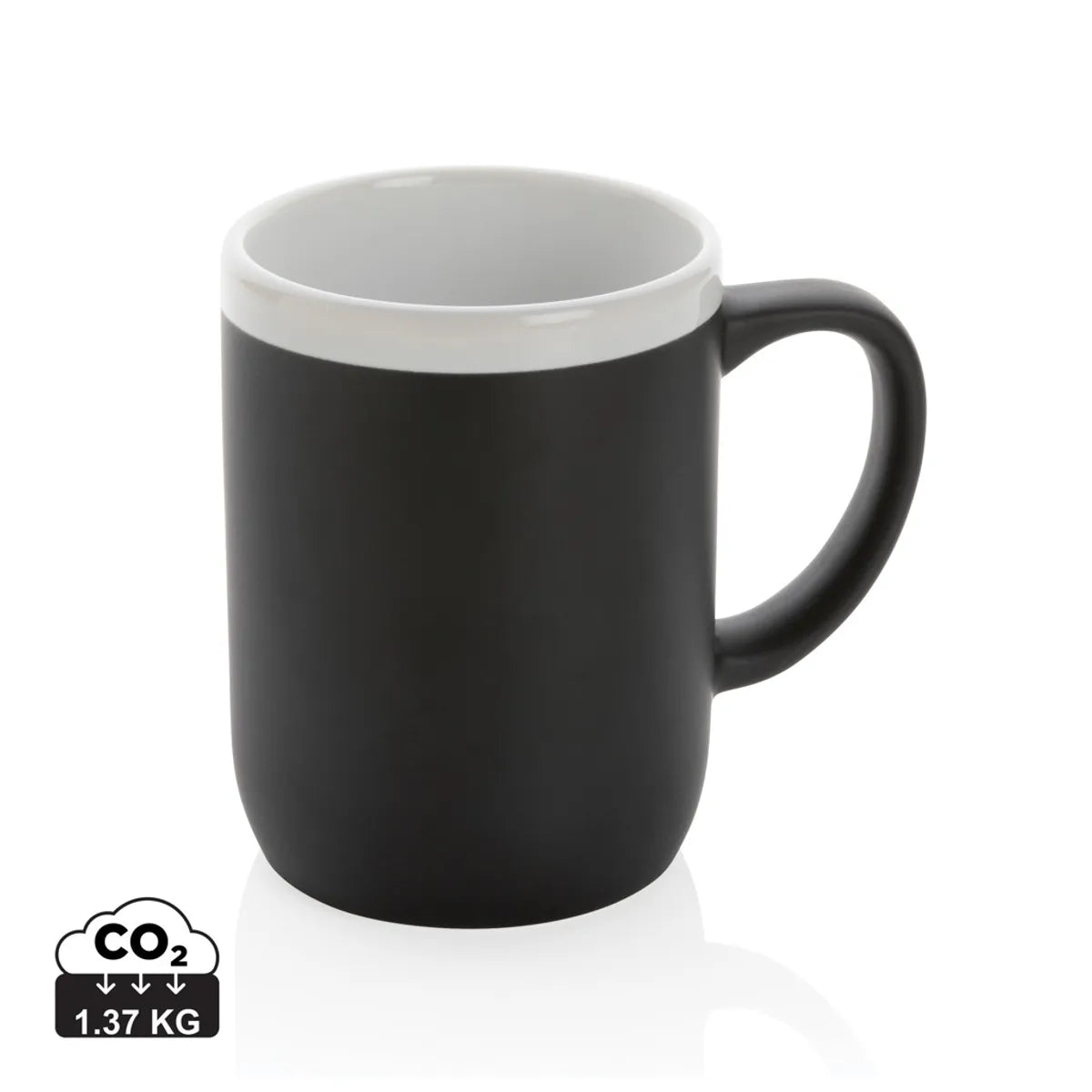 Ceramic Mug With White Rim