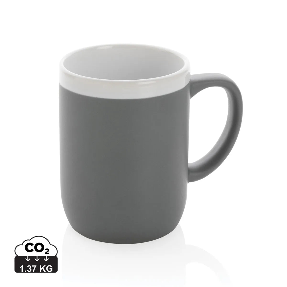 Ceramic Mug With White Rim
