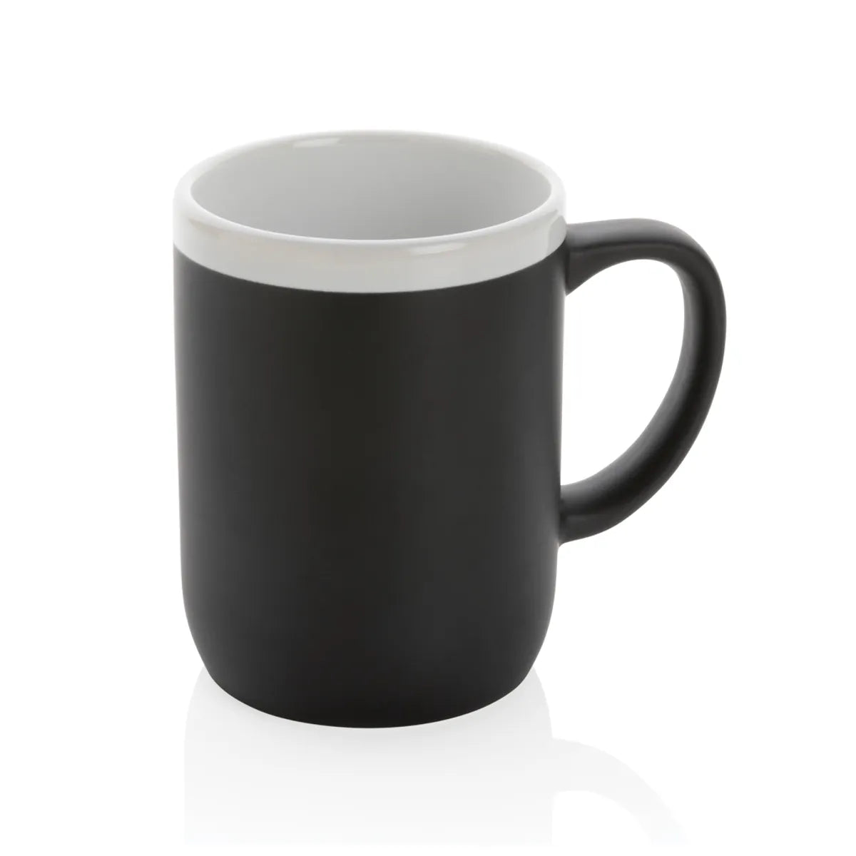Ceramic Mug With White Rim