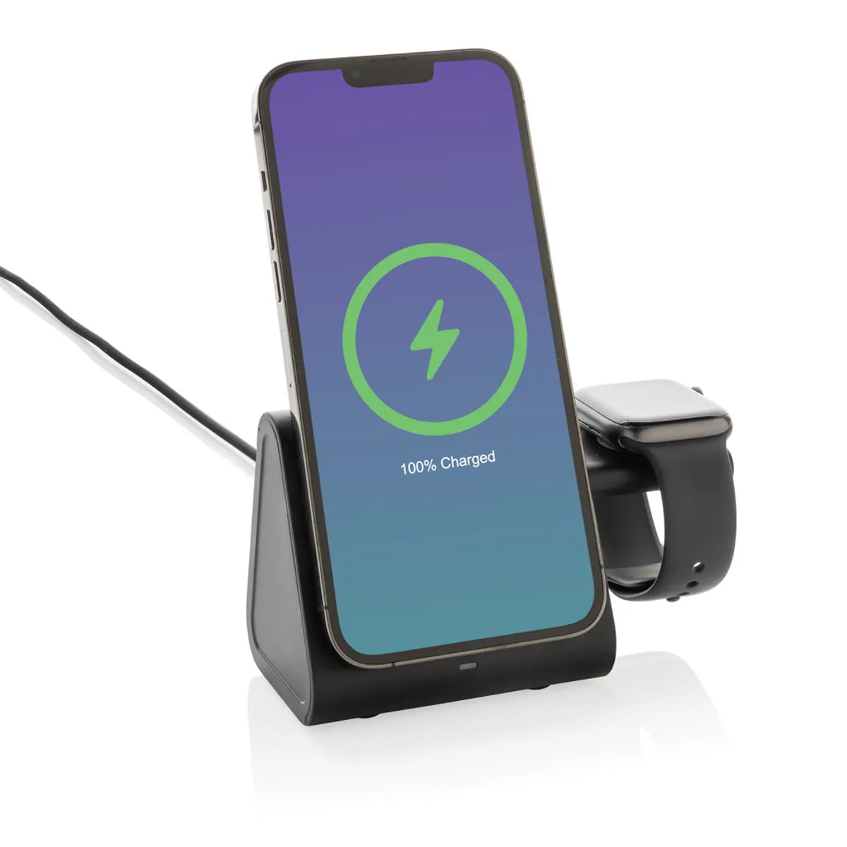 Powerbase Rcs pārstrādāta plastmasa 3-in-1 lādētājs ar Powerbank