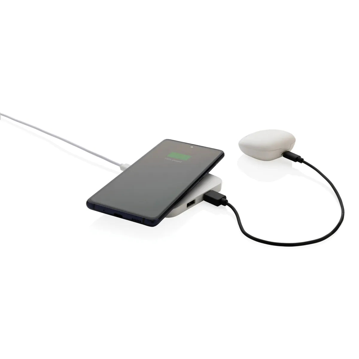 Rcs Recycled Plastic 10W Wireless Charger With Usb Ports