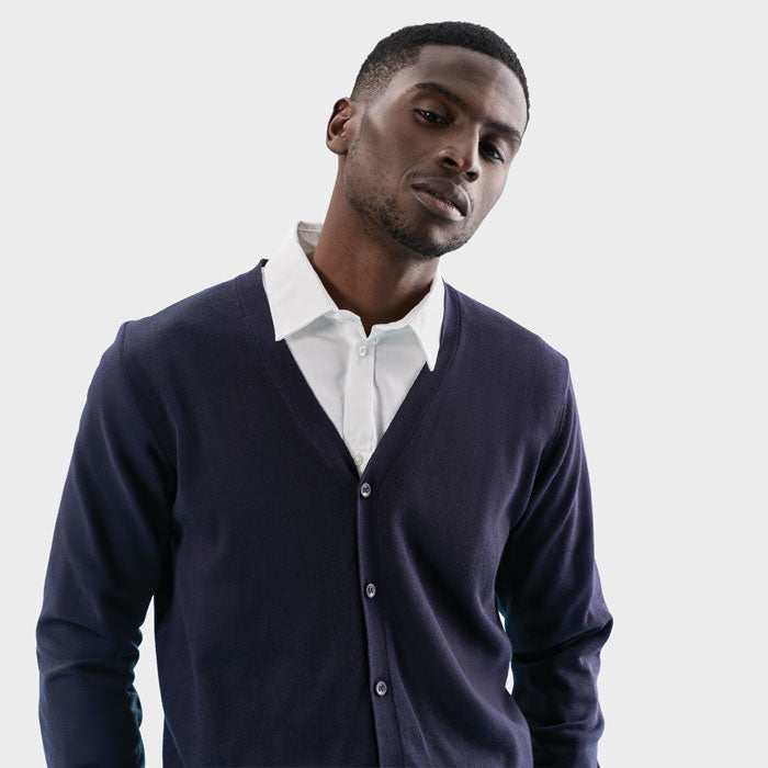 Golden Men V-neck Cardigan