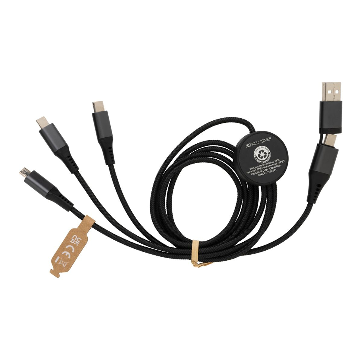 Terra 60W Rcs Recycled Aluminium 120Cm 6-In-1 Cable