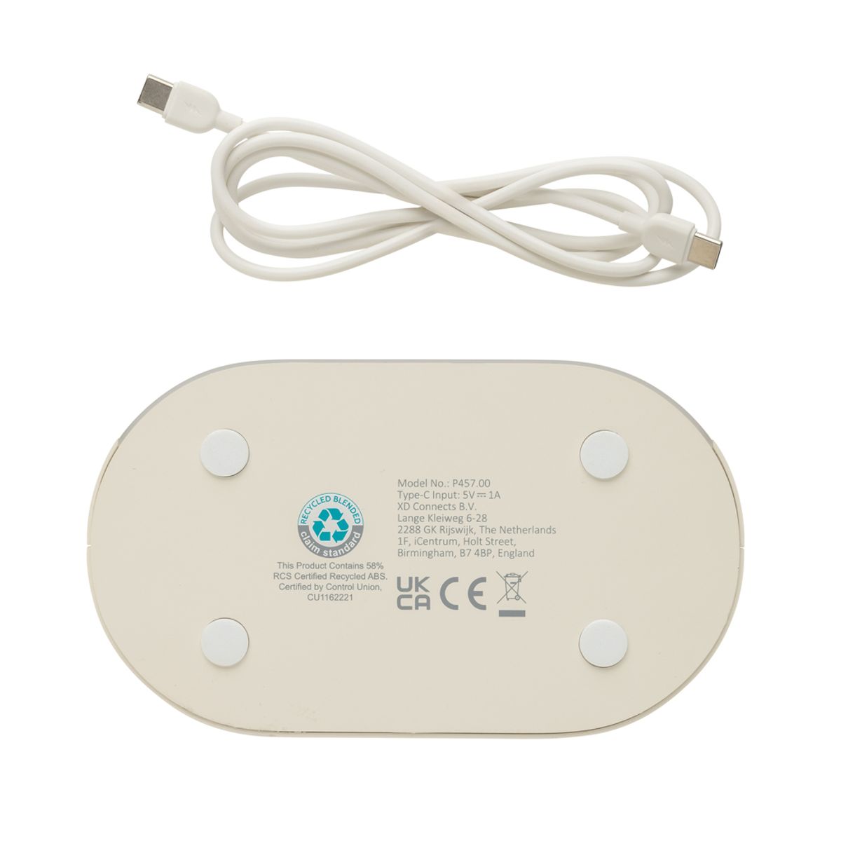 Lumarise Rcs Recycled Plastic White Noise Alarm Clock