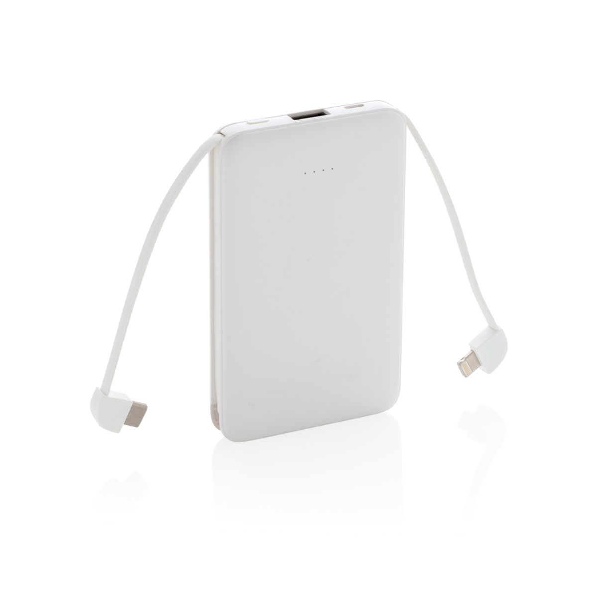 5.000 Mah Pocket Powerbank With Integrated Cables