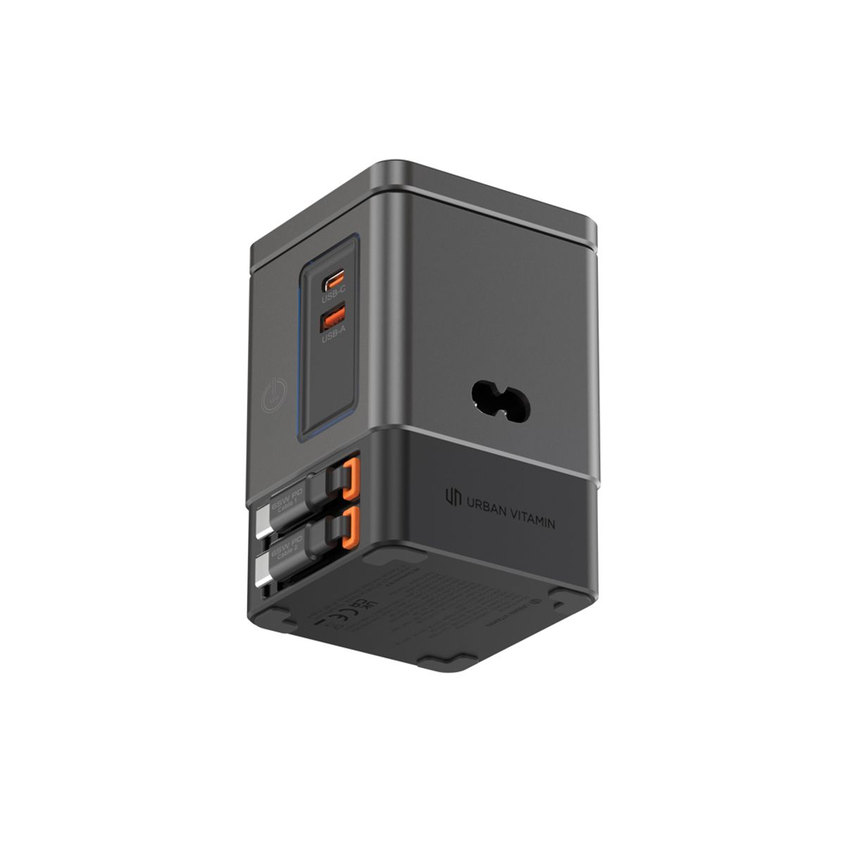 Urban Vitamin Sacramento 105W Gan Charger+Retractable Cables