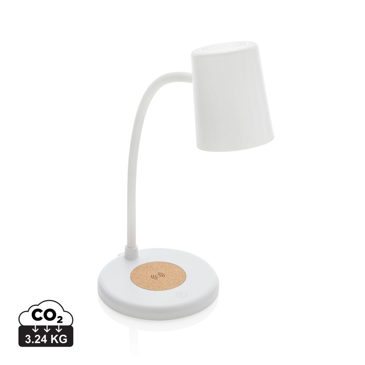 Zenara Rcs Recycled Plastic And Cork 15W Wireless Desk Lamp