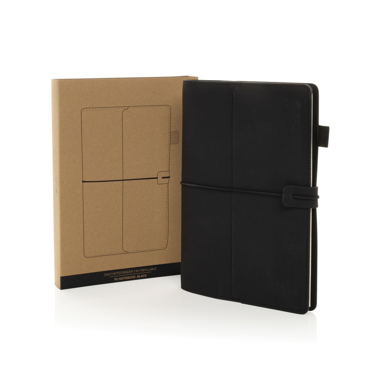 Daily Notes Binder 3 In 1 Refillable Pu Notebook