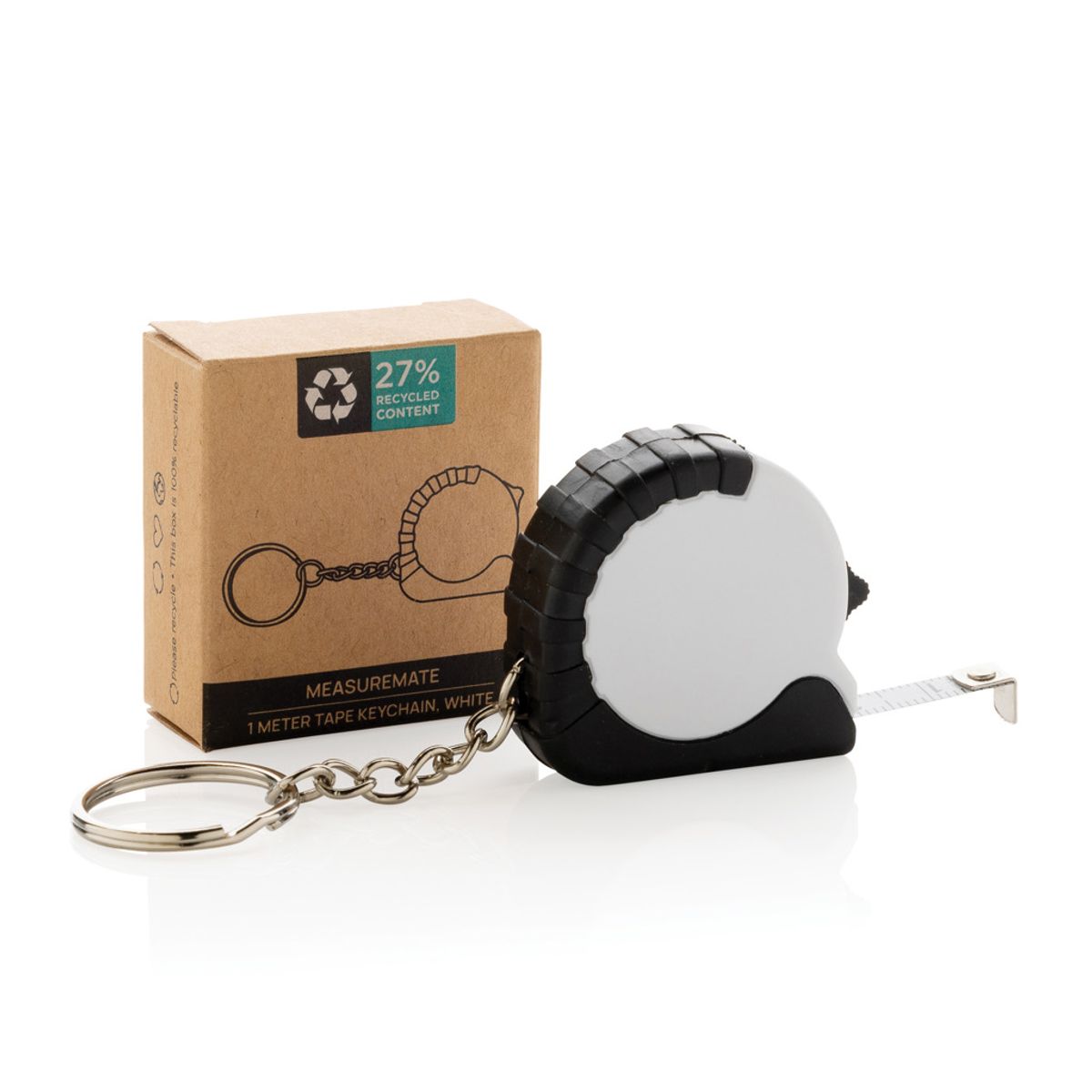 Measuremate Rcs Reycled Abs 1 Meter Tape Keychain