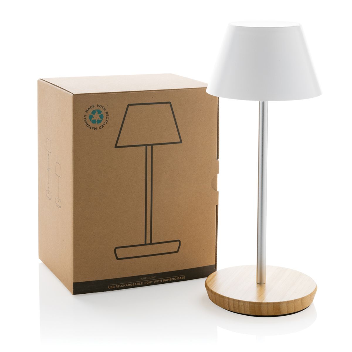 Pure Glow Rcs Usb-Rechargeable Recycled Plastic Table Lamp