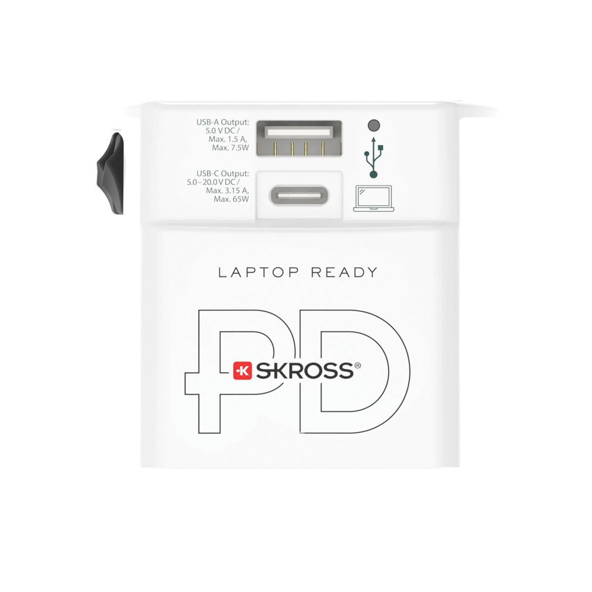Skross World Travel Adapter Muv 65W Pd With Usb C Cable