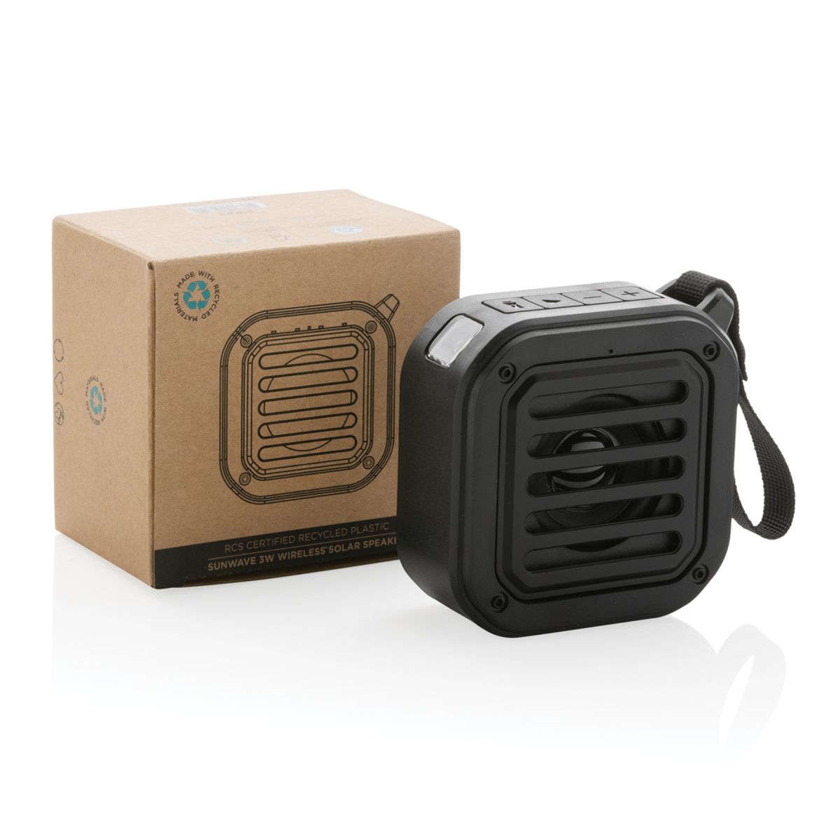 3W Rcs Recycled Plastic Wireless Sunwave Solar Speaker