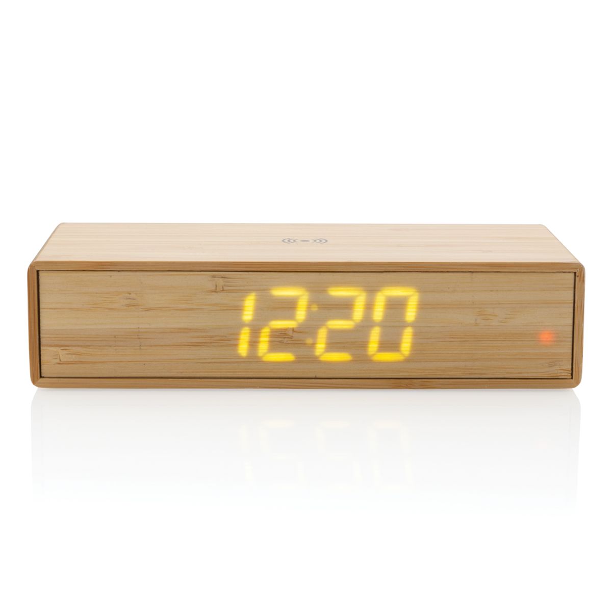 Bamboo Alarm Clock With 5W Wireless Charger