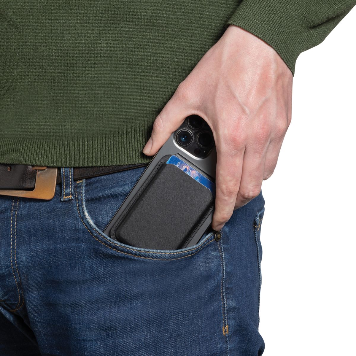 Magstand Rcs Recycled Pu Magnetic Phone Wallet With Stand