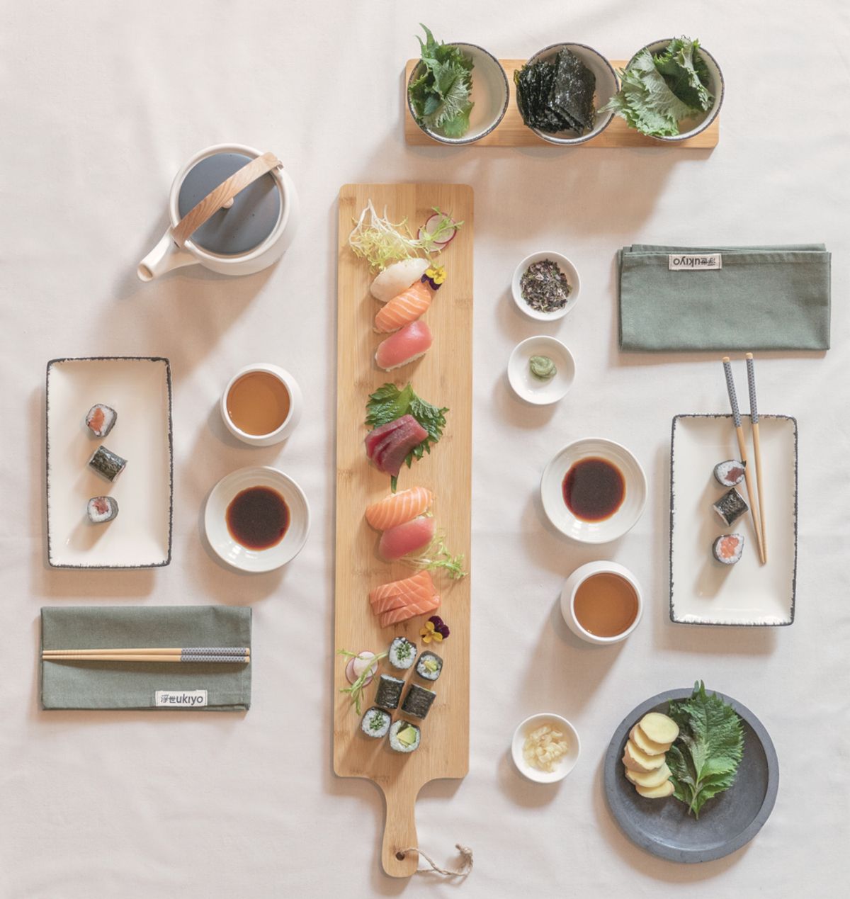 Ukiyo Aware™ 180Gr Rcotton Table Napkins 4Pcs Set