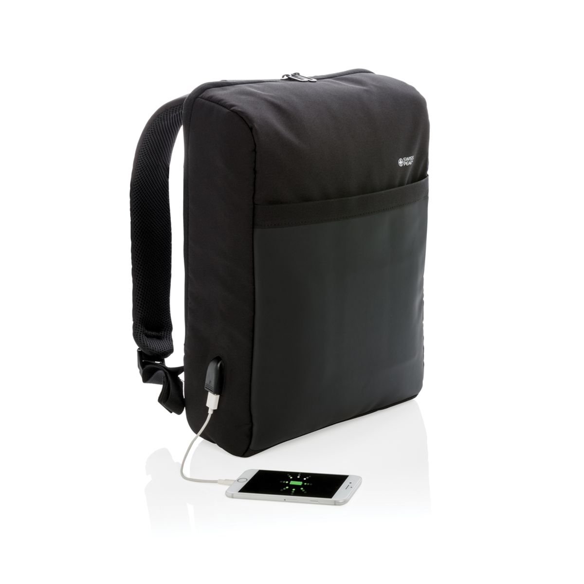Swiss Peak 15" Anti-Theft Rfid & Usb Backpack Pvc Free