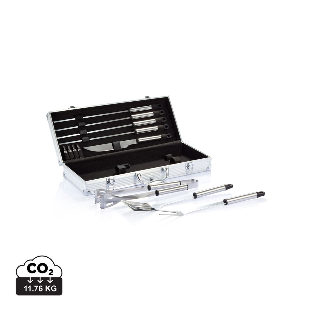 12 Pcs Barbecue Set In Aluminium Box