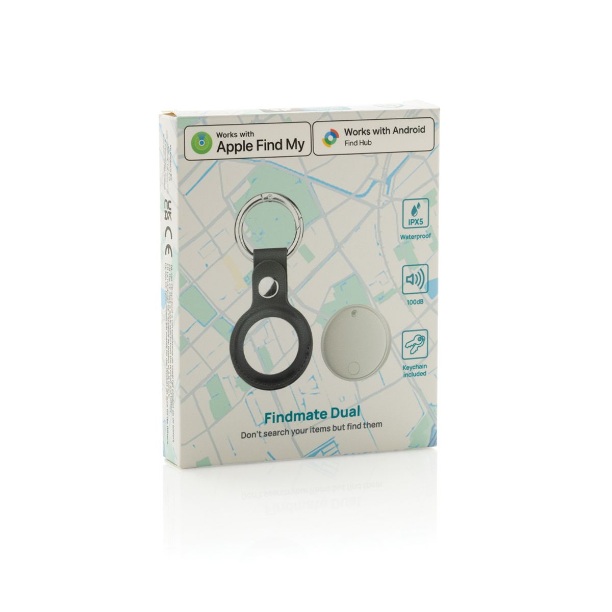 Findmate Dual RCS pārstrādātas plastmasas priekšmetu meklētājs IPX 5