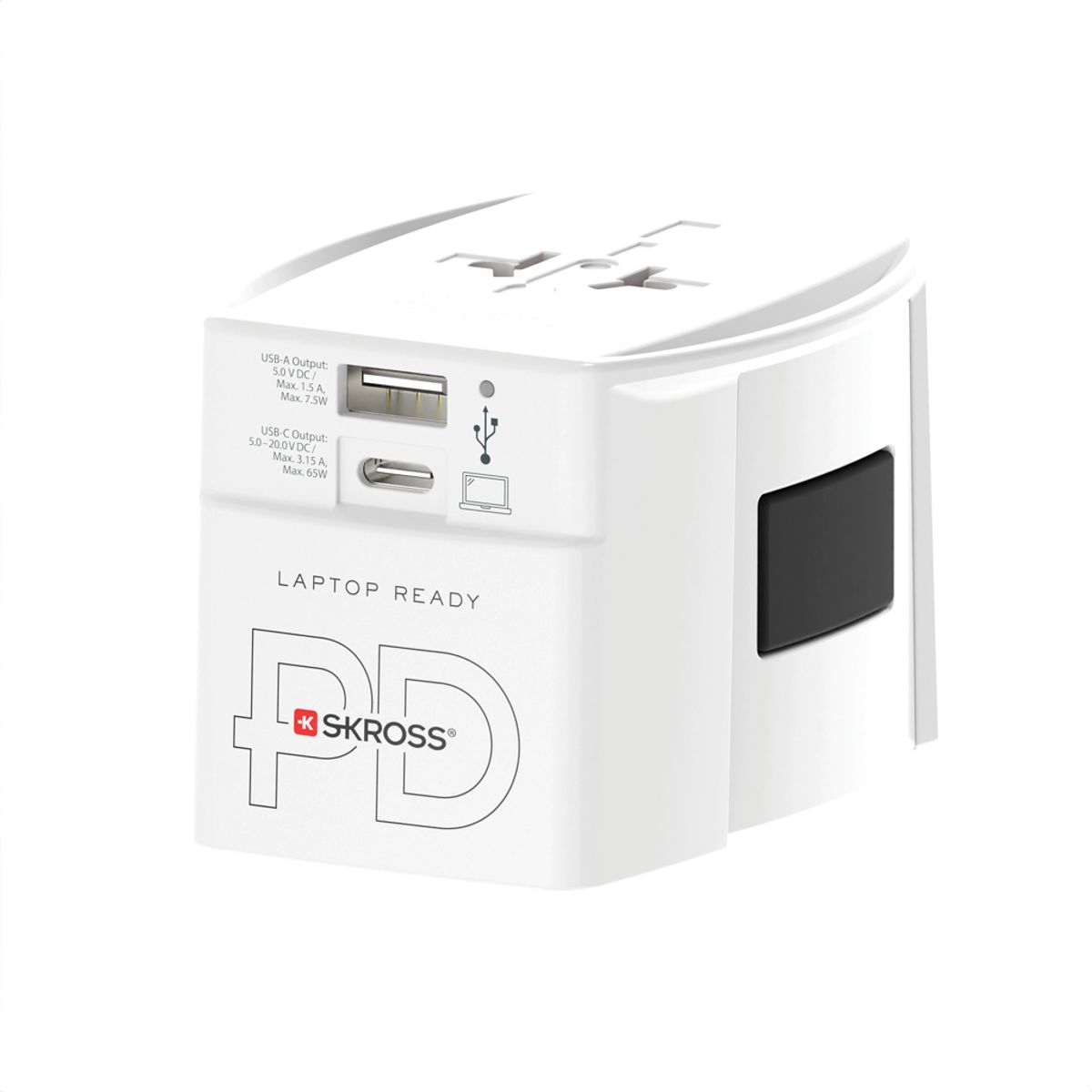 Skross World Travel Adapter Muv 65W Pd With Usb C Cable
