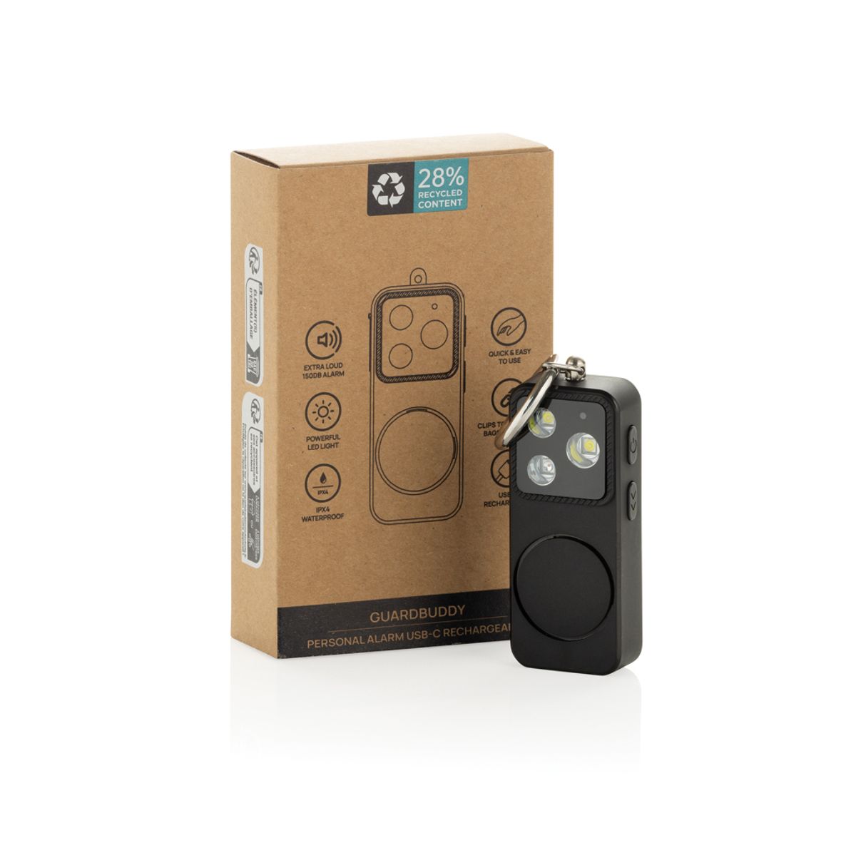 Guardbuddy Rcs Personal Alarm Usb-C Re-Chargeable