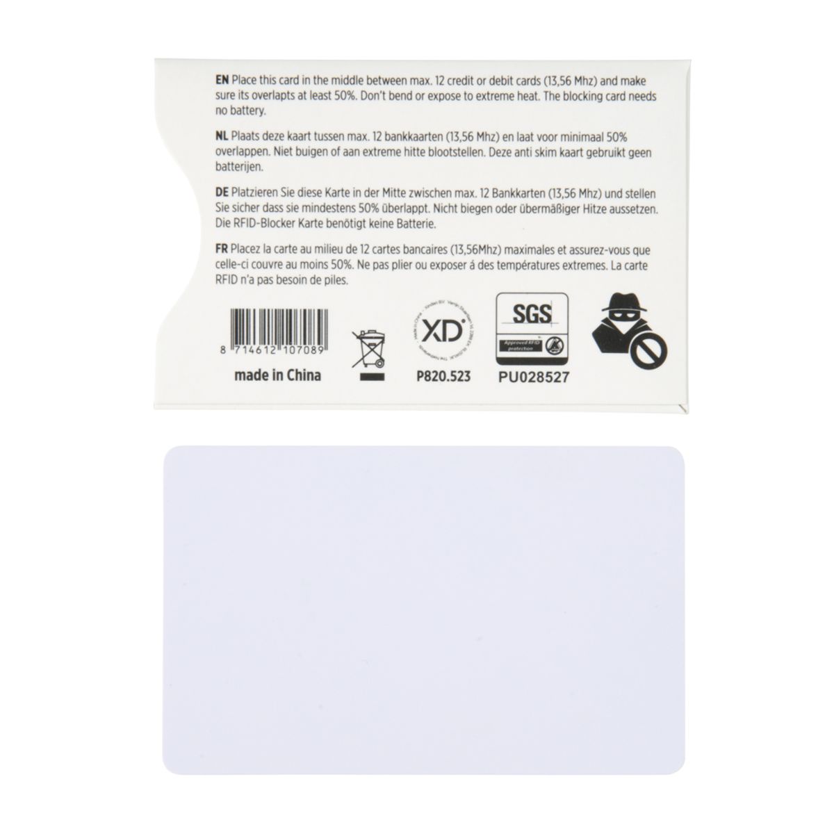 Anti-Skimming Rfid Shield Card With Active Jamming Chip