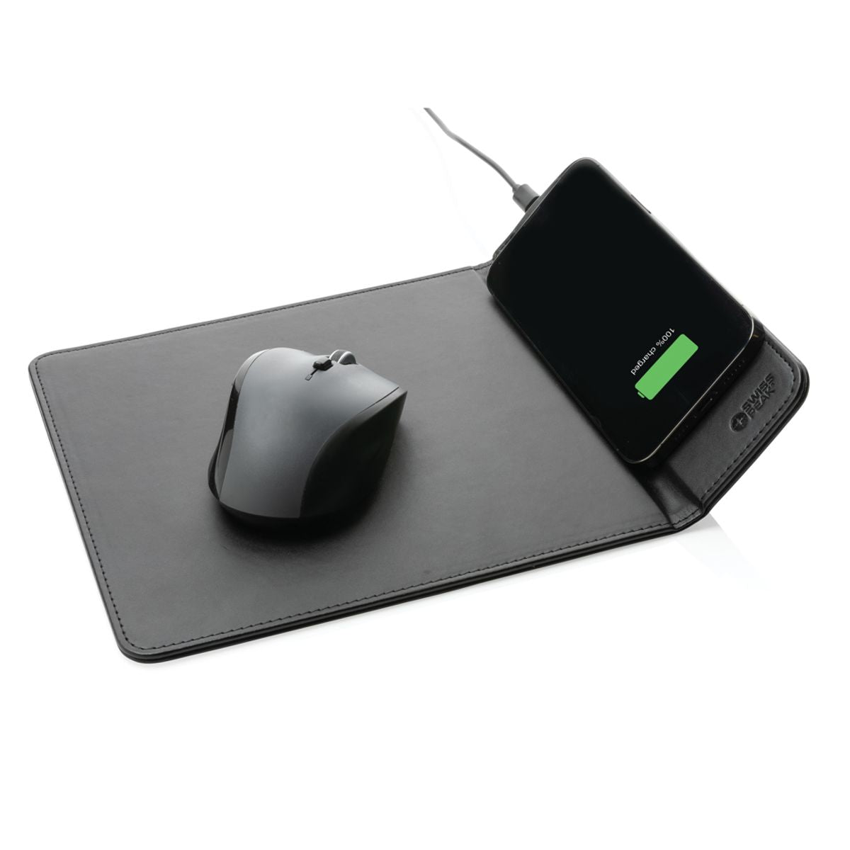 Swiss Peak Rcs Recycled Pu 10W Wireless Charging Mousepad