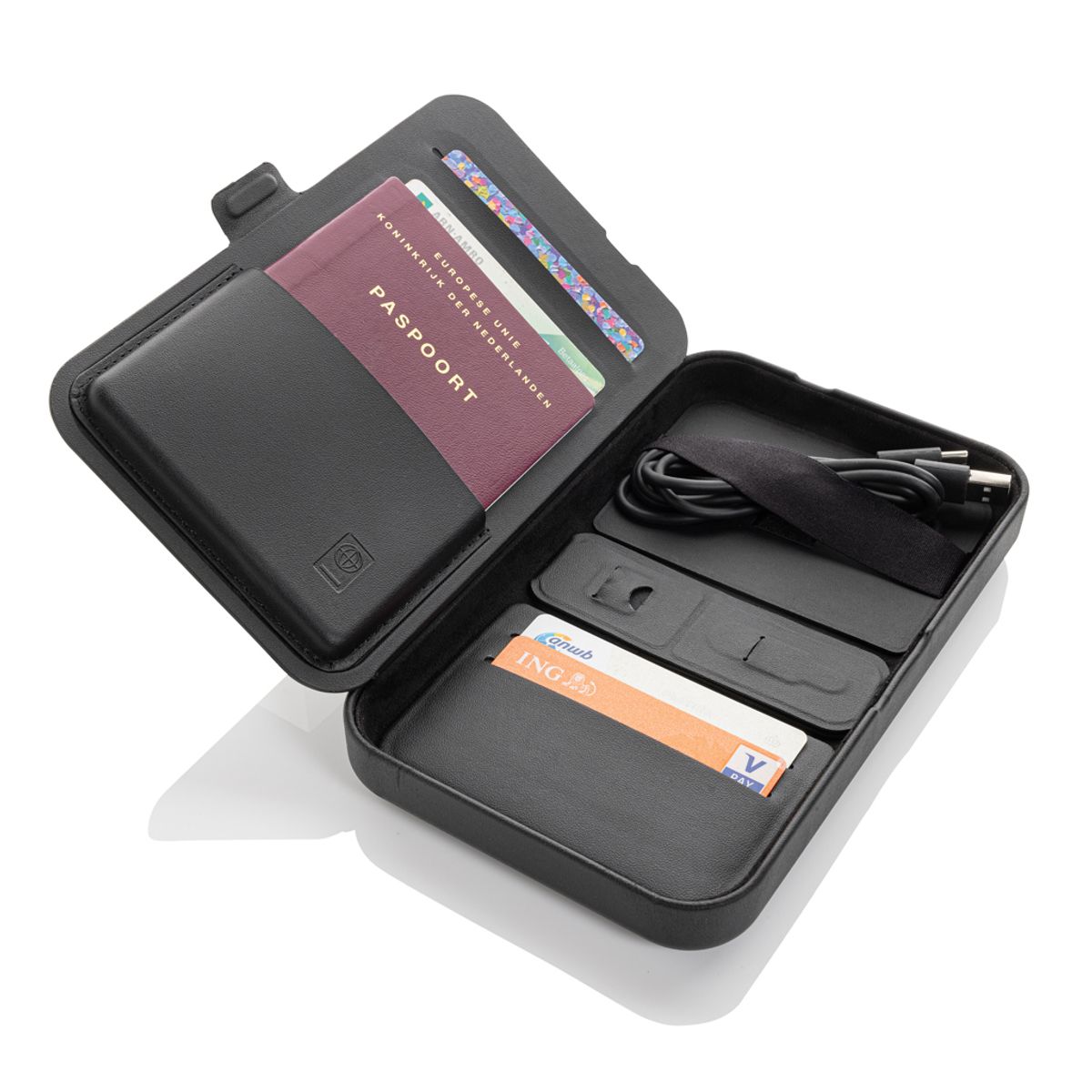 Swiss Peak Rcs Recycled Travel Case With 3 In 1 Charger