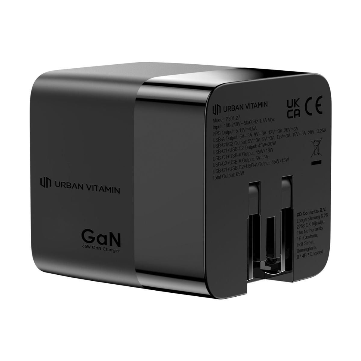 Urban Vitamin Mendocino 65W Gan Charger Retractable Cable