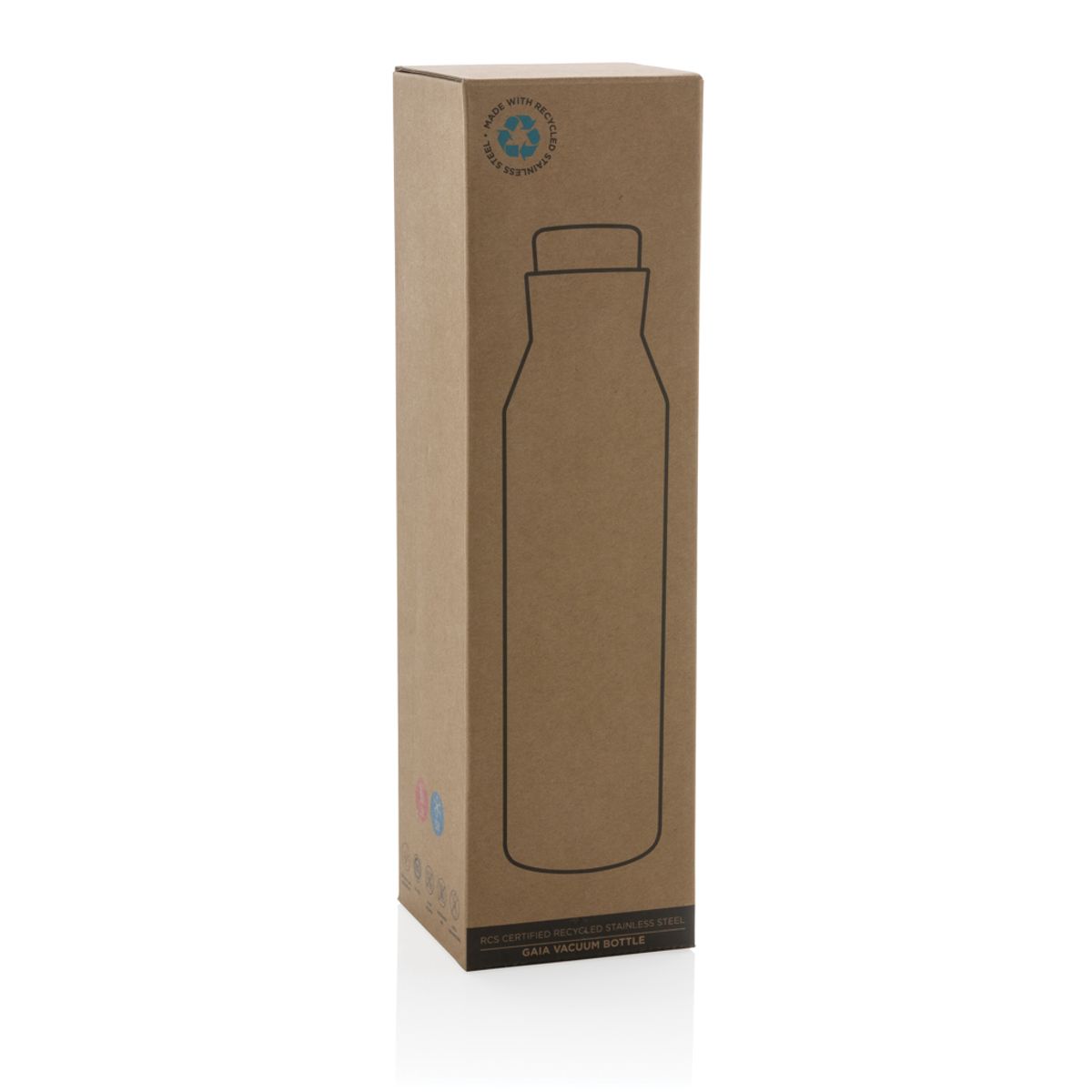 Gaia Rcs Certified Recycled Stainless Steel Vacuum Bottle