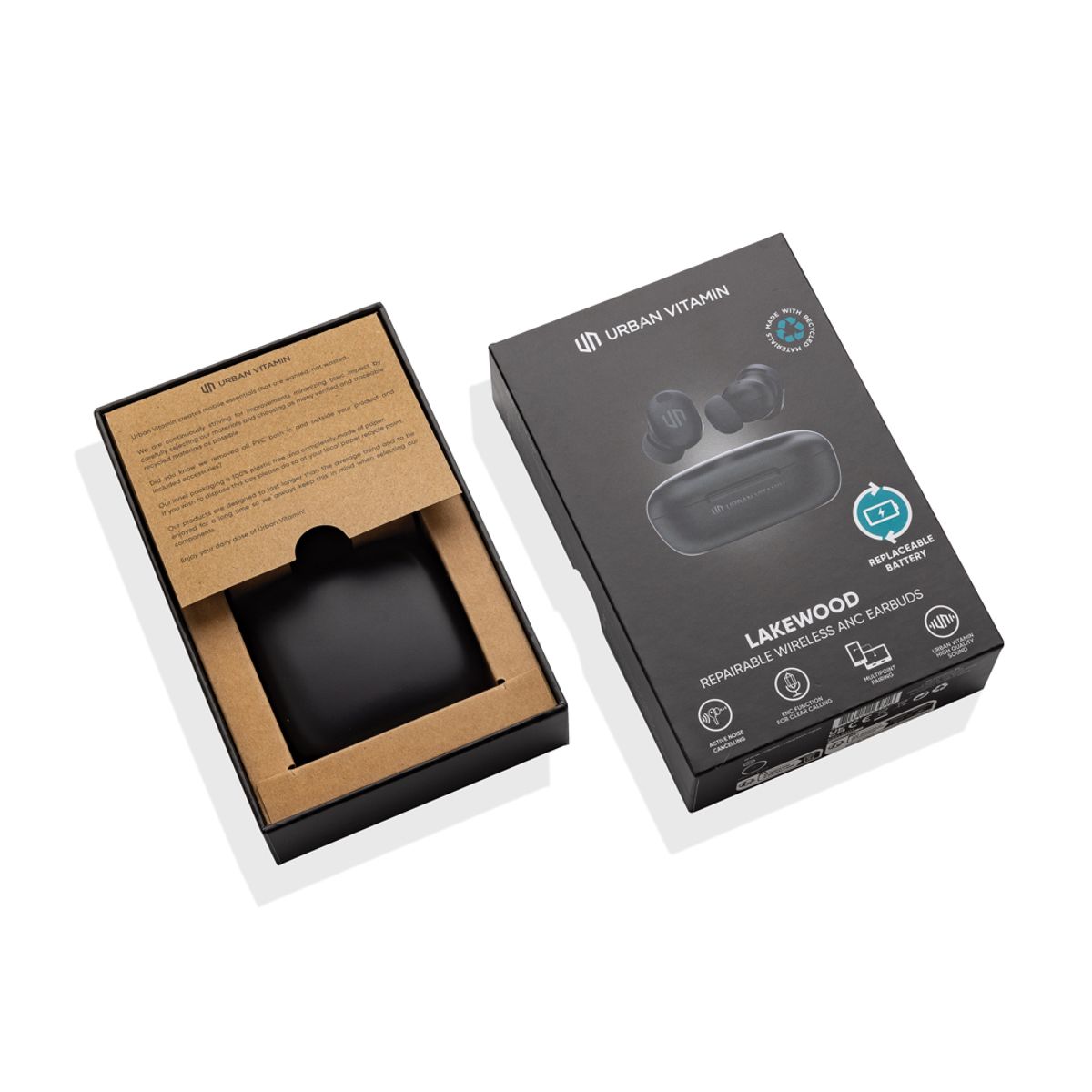 Lakewood Rcs Recycled And Repairable Wireless Earbuds