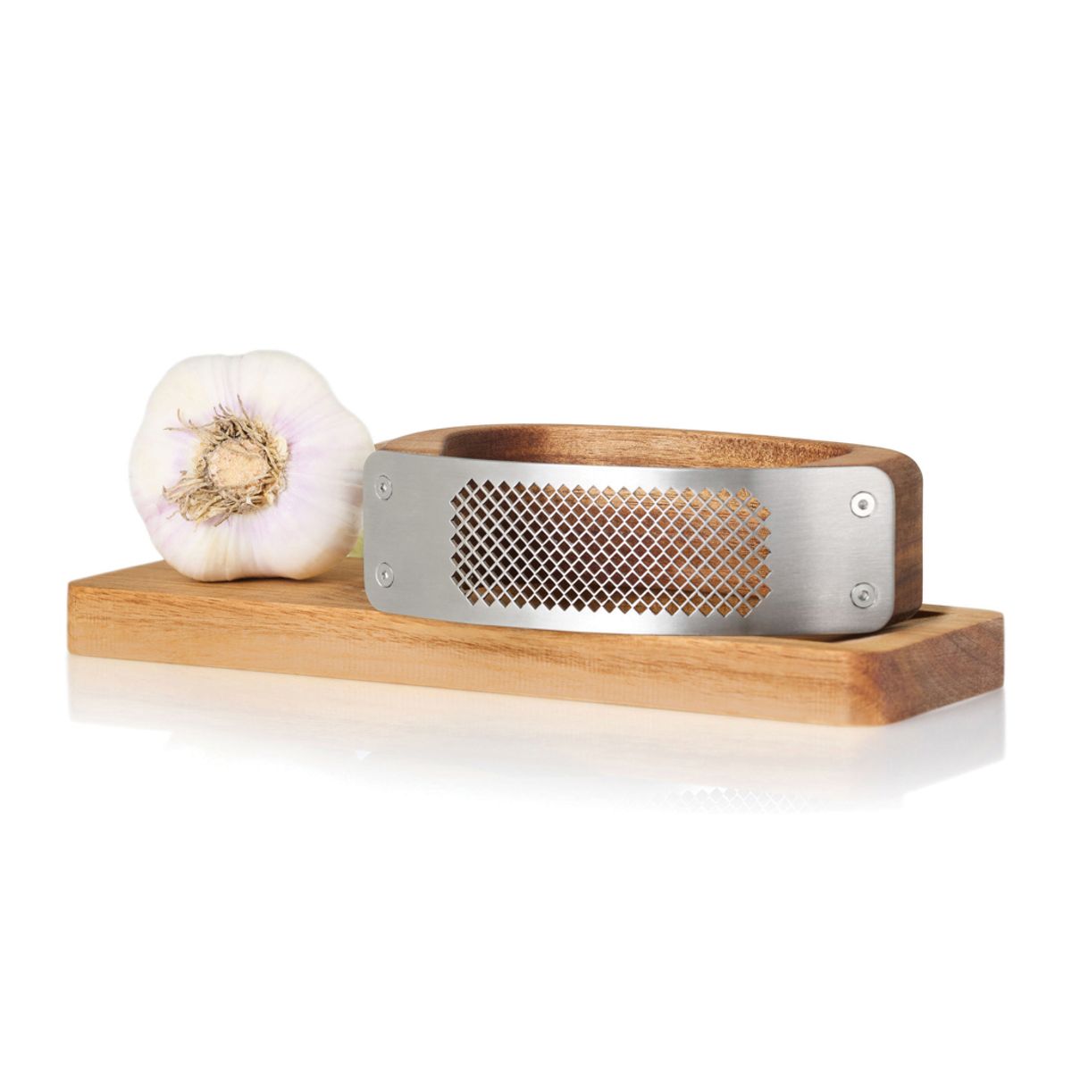 Adhoc Roccaalio Garlic Press With Chopping Board