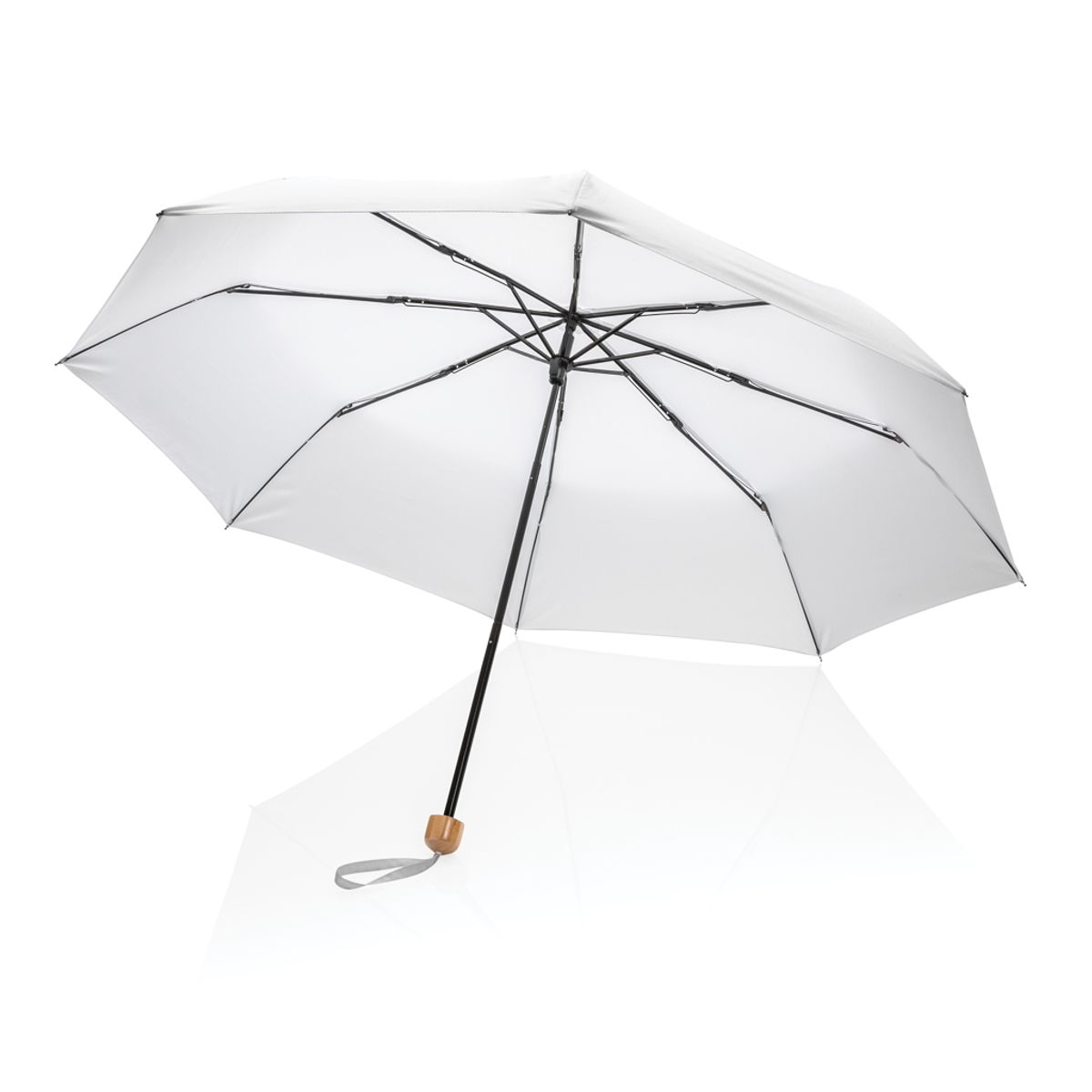 20.5" Impact Aware™ Rpet 190T Pongee Bamboo Mini Umbrella